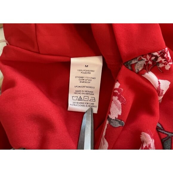 Speechless‎ Red Floral Midi Dress NWT Sz M, High-low Hem, Ruffles, Fairy - Picture 8 of 12